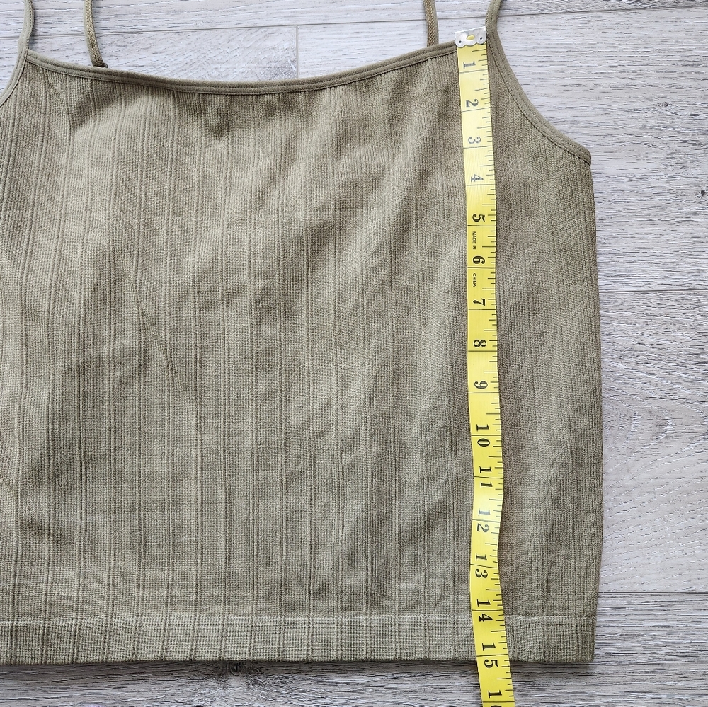 J.o & Co Harlow Tank Top Camel Color Womens L XL Spaghetti Strap Cropped - Picture 8 of 9